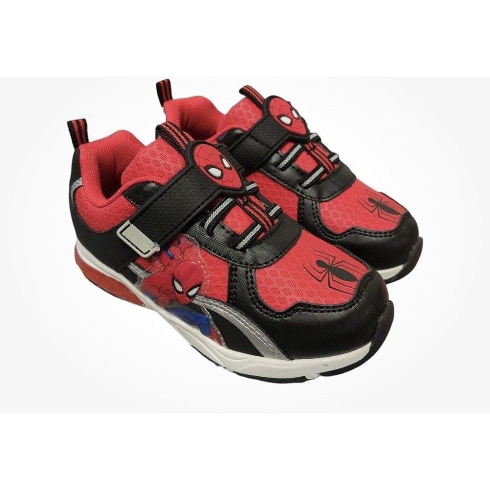 Ground Up Toddler Boy's Light-Up Low Athletic Sneaker Shoes Size 8 Spiderman NEW